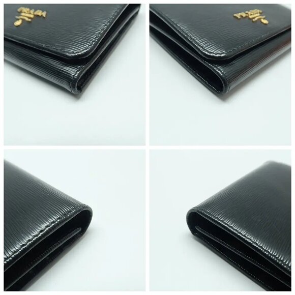 PRADA Black Leather Wallet 267-040925 - Picture 5 of 12
